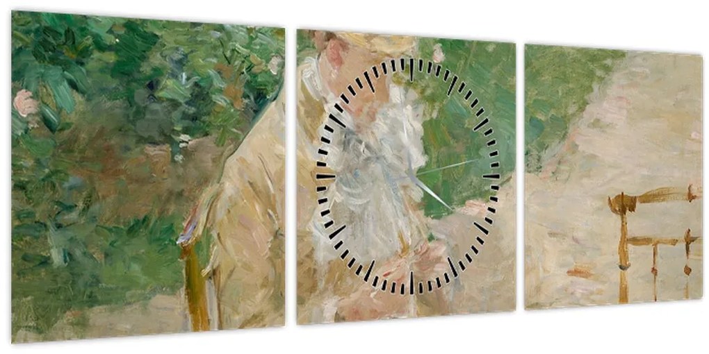 Tablou - Berthe Morisot, Young Woman Knitting, reproducere (cu ceas) (90x30 cm)
