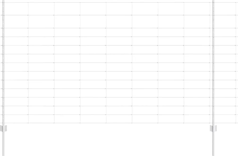 vidaXL Gard cu Stâlp Argintiu 1,4 x 25 m Oțel