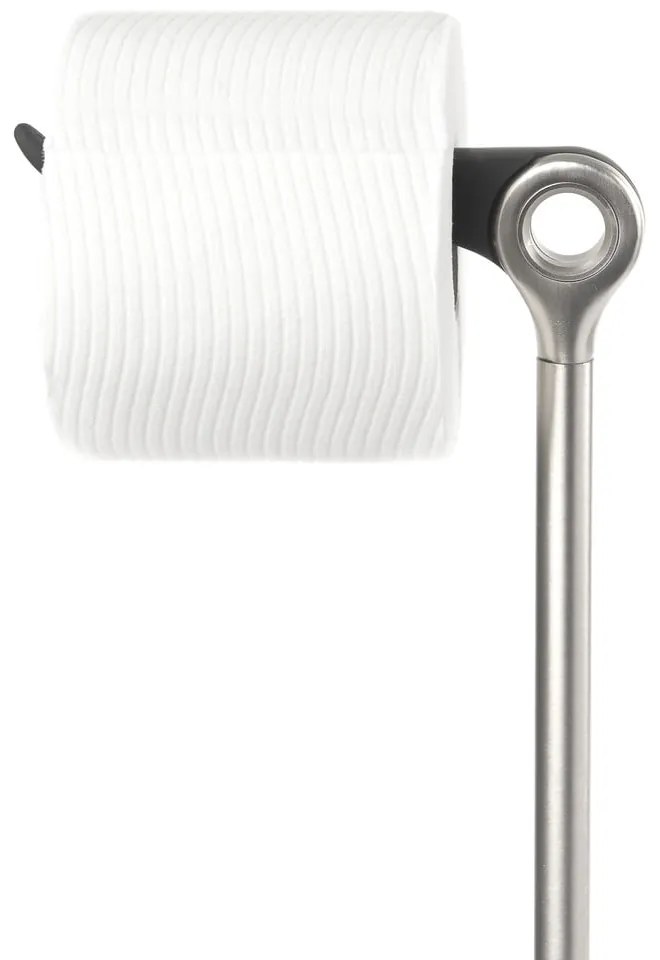 Suport pentru hârtie igienică argintiu lucios din oțel Tucan – Umbra