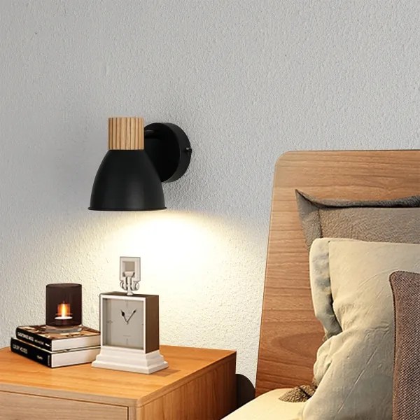 Brilagi - Aplica de perete tip spot ODENSE 1xE14/10W/230V, lemn/negru