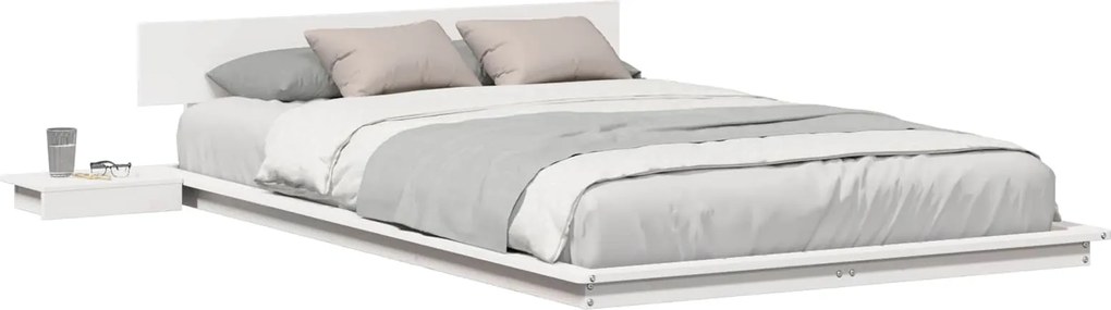 vidaXL Cadru de pat Maro 140 x 190 cm lemn