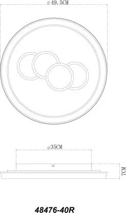 Plafoniera LED moderna LORAINE D-49,5cm