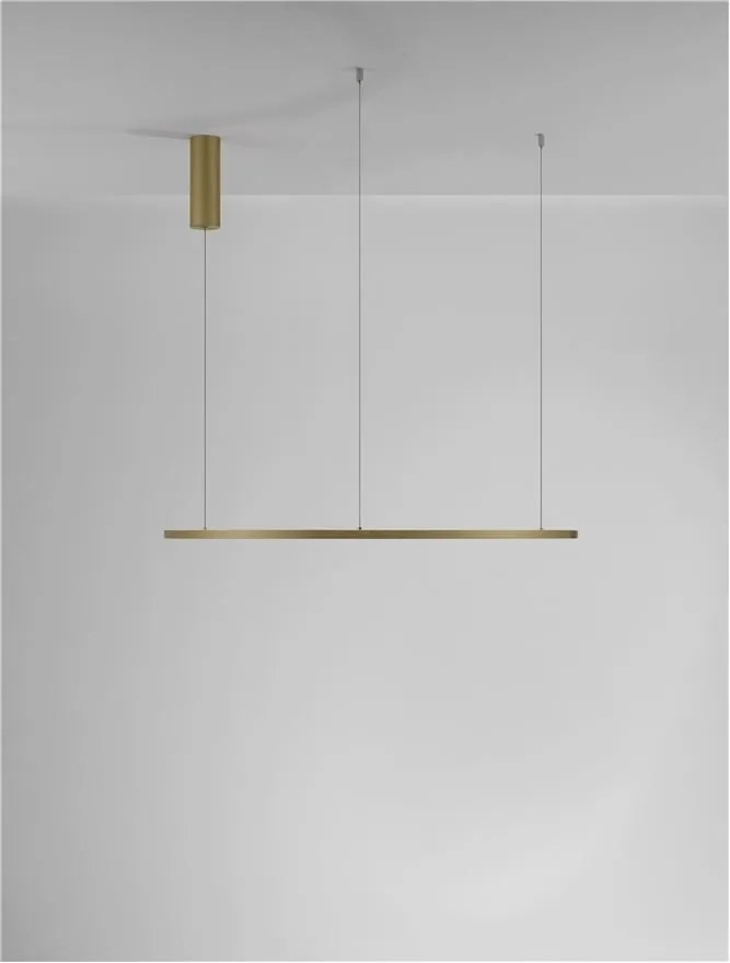 Lustra LED suspendata design modern circular TARQUIN D-80cm aurie