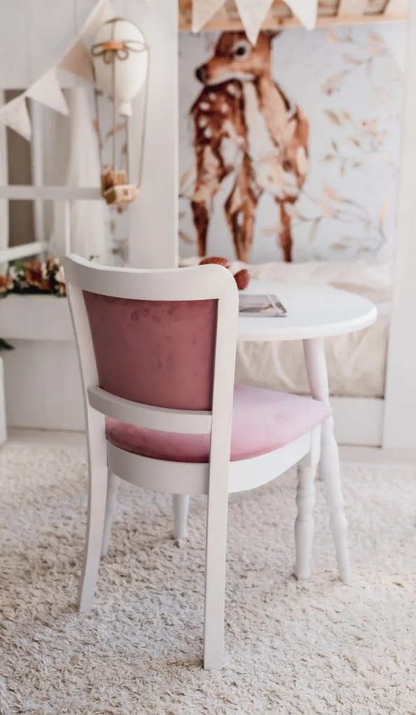 Masa cu scaun pentru copii Magenta tapitat