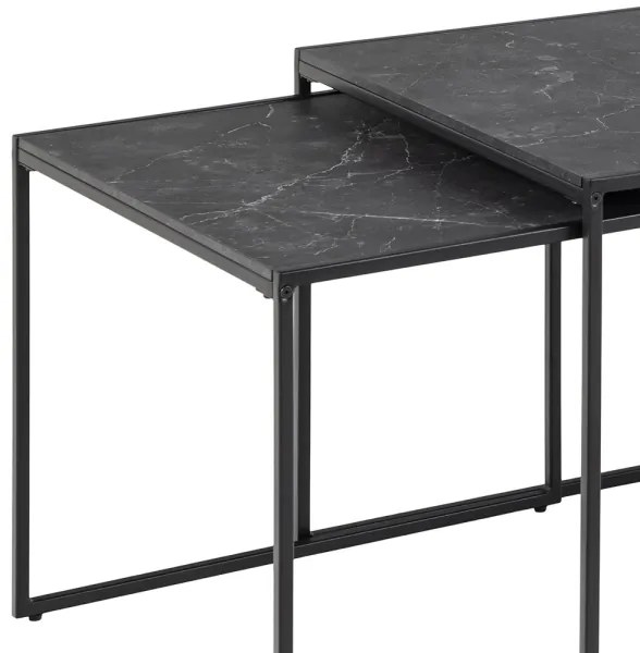 Set de 3 măsuțe de cafea ALMA, antracit