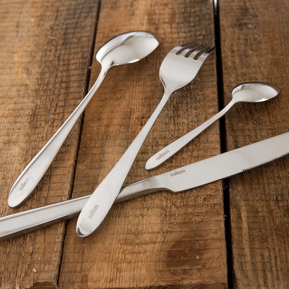 Tacâmuri argintii din oțel inoxidabil 24 buc. Mirror – Orion