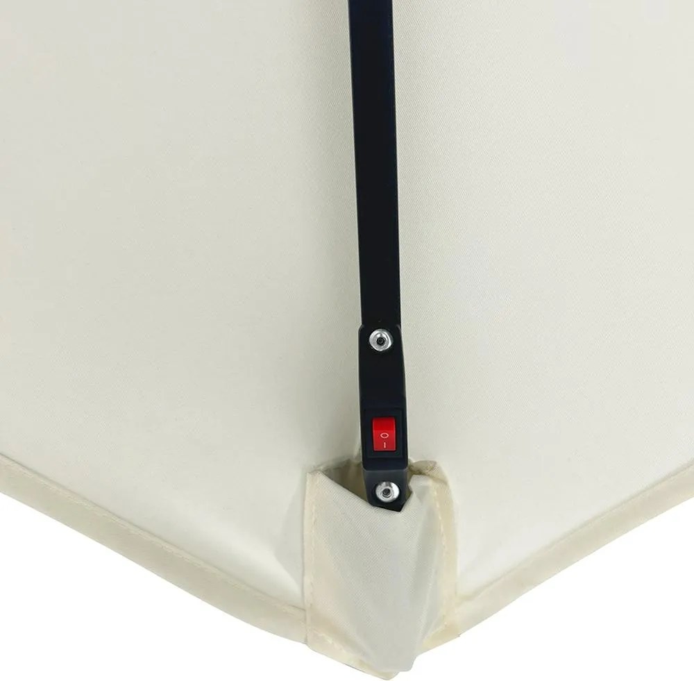 Umbrelă reglabilă AVENBERG SUNNY LED 300, diametru 3M, bej