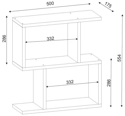 Măsuță laterală KARINUS 55,4x50 cm albă