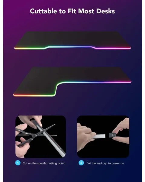 Sistem de retroiluminare de masă Govee Neon LED 3m RGBIC Wi-Fi