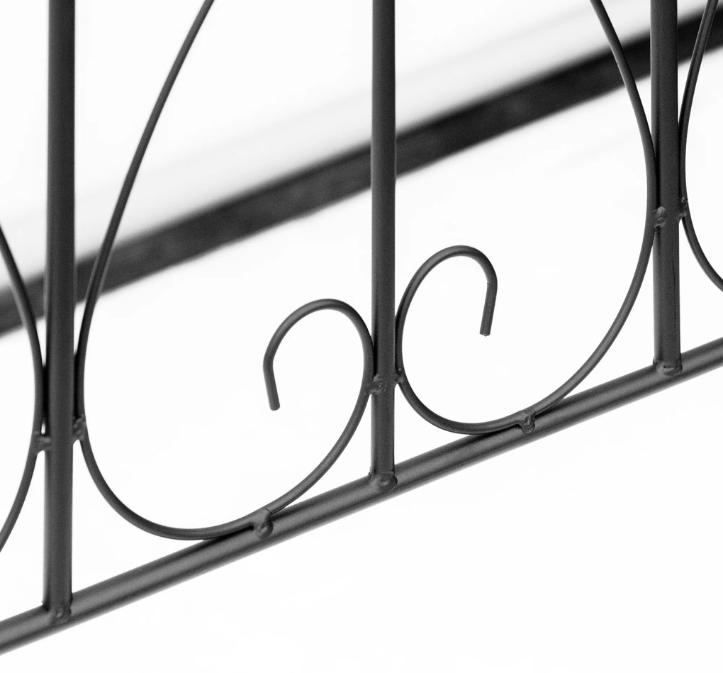 Outsunny Set de 5 garduri de grădină decorative din sârmă metalică antirugină pentru exterior, negru | Aosom Romania