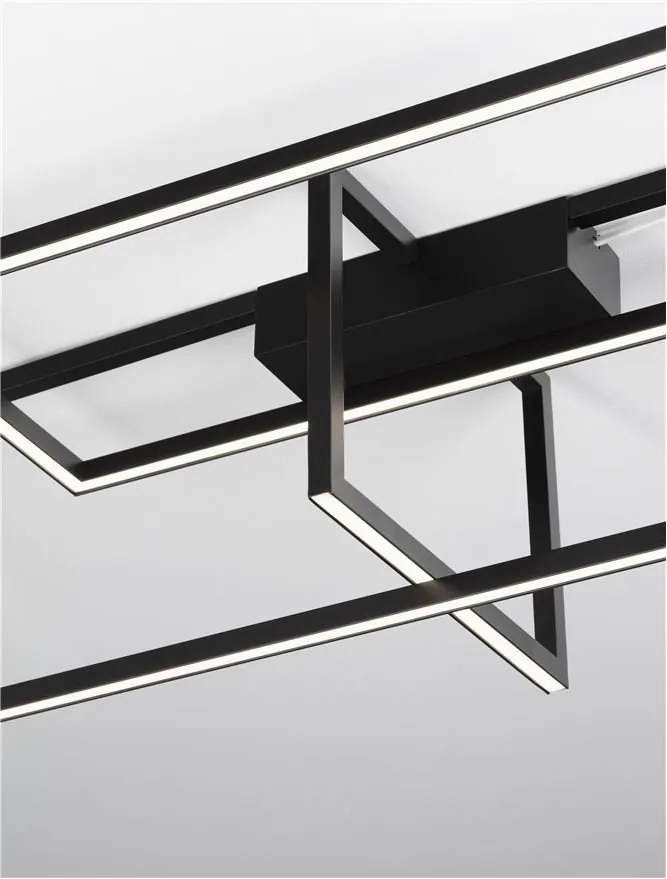 Lustra LED dimabila aplicata design modern CLEA negru 31W