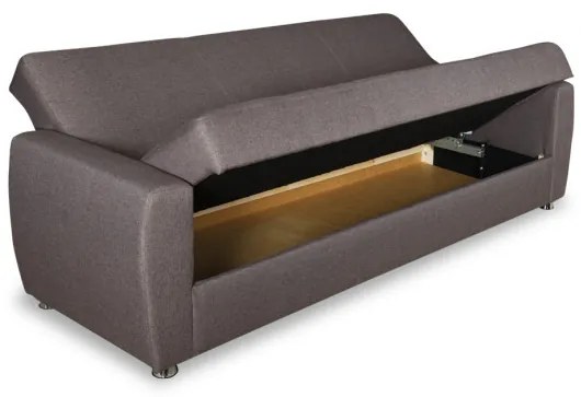 Canapea Extensibila Cu Lada Depozitare Bristoll, Gri, 225 X 88 X 94 Cm