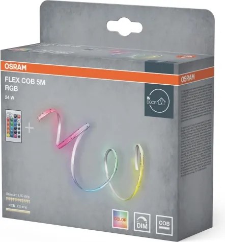 Osram - bandă LED RGB reglabilă FLEX COB 5m LED/24W/230V + telecomandă