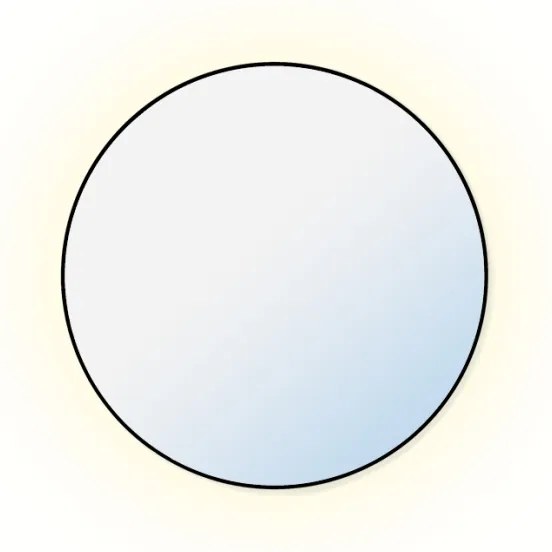 Baltica Design - Oglindă LED BRIGHT cu iluminare integrată, 15W/230V, 4500K (lumină neutră), Ø 80 cm, IP65, neagră