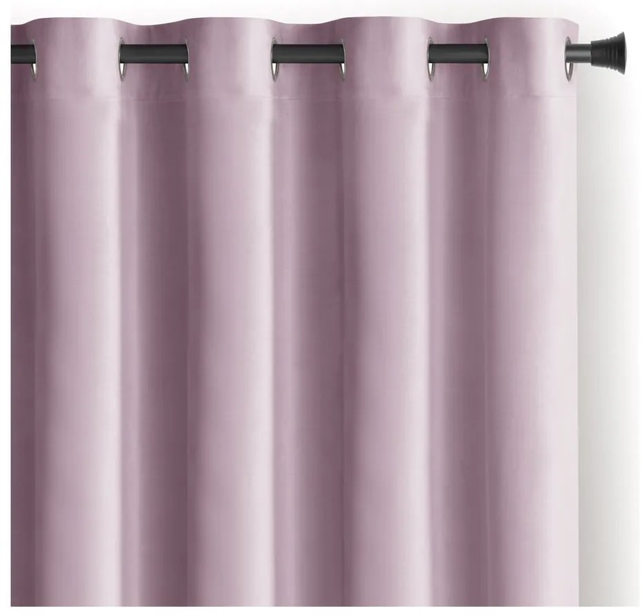 Draperie roz-deschis dimout (semi-opacă) din catifea 140x245 cm Eyelets – Restilo