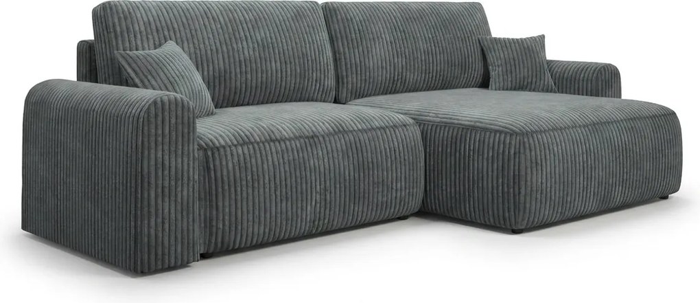 Coltar extensibil reversibil NORDEN TILIA 250x140 cm, albastru-gri