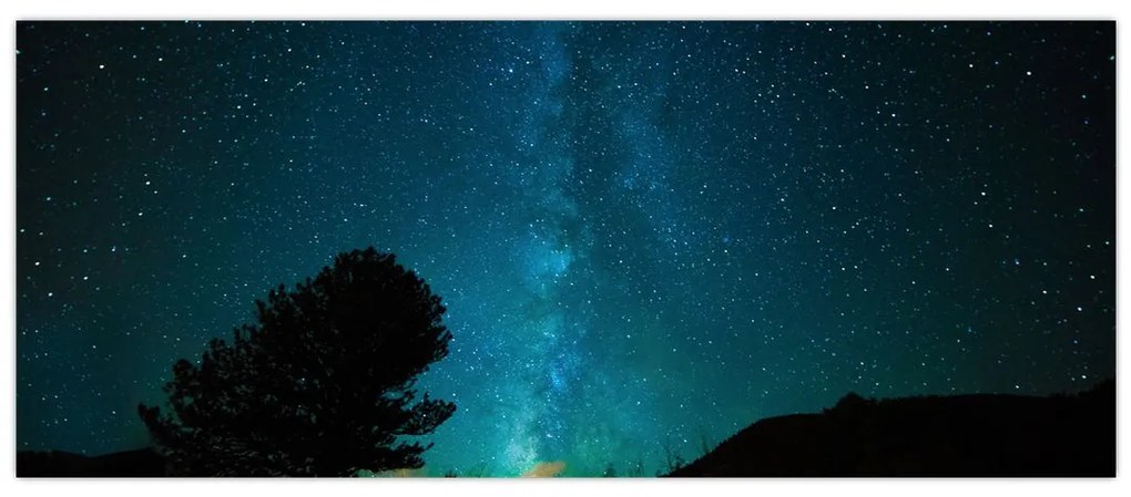 Tablou cu cerul nocturn și stele (120x50 cm)