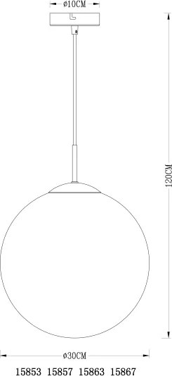 Globo 15853 - Lustră pe cablu VARUS 1xE27/40W/230V