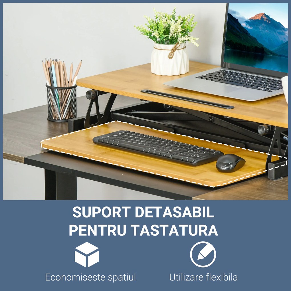 Vinsetto suport reglabil pentru monitor, tastatura si mouse | AOSOM RO