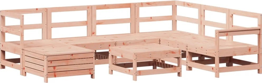 vidaXL Set canapele grădină, 8 piese, lemn masiv brad douglas