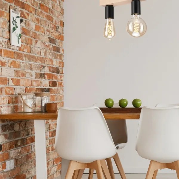 Lustră aplicată VITO 2xE27/60W/230V fag