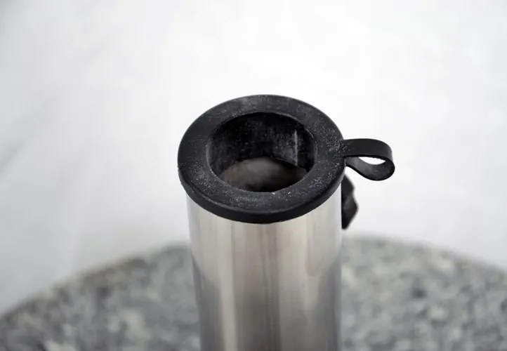 Suport parasolar (rotund) - granit / oțel inoxidabil, 40 kg