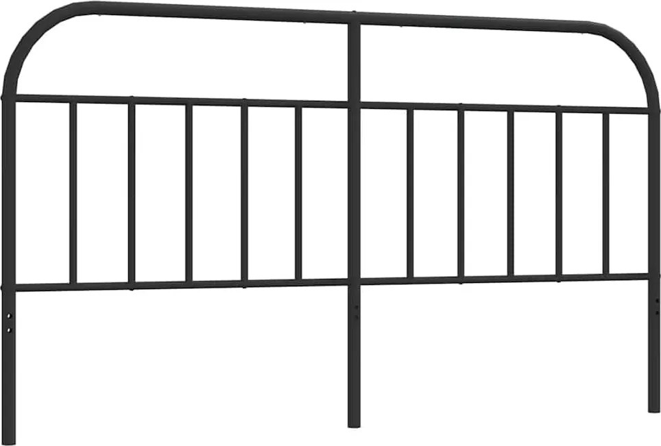 vidaXL Tăblie de pat de schimb metalică, negru, 160 cm