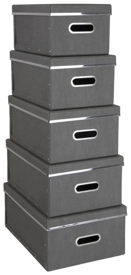 Cutii de depozitare 5 buc. cu capac Joachim – Bigso Box of Sweden