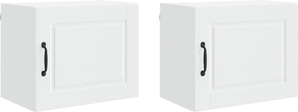 vidaXL Dulap de bucătărie 2 pcs Alb 50 x 31 x 40 cm Lemn compozit