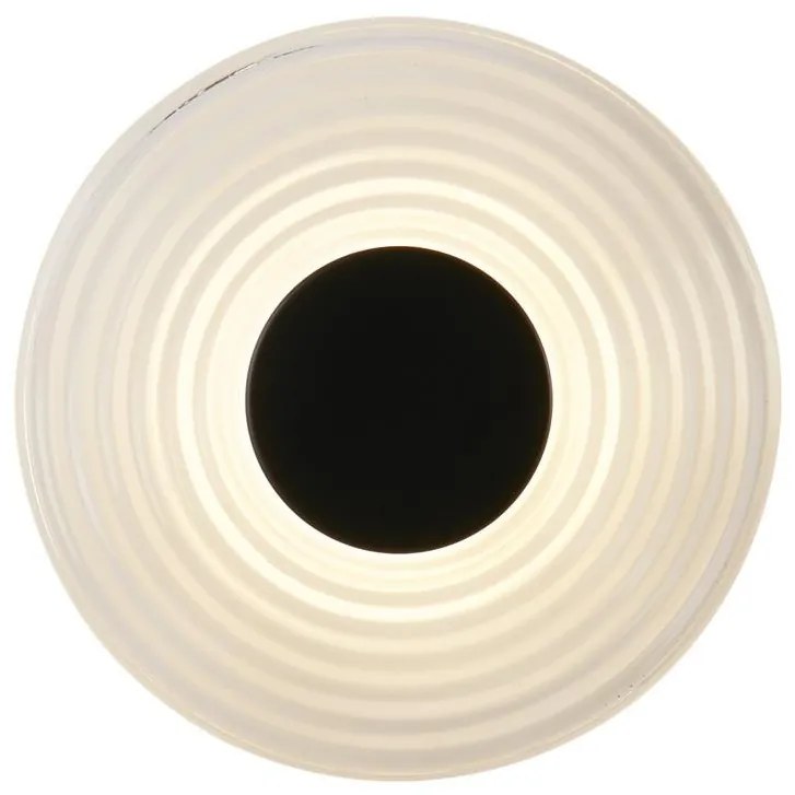 Aplica LED metal negru mat sticla clara Cleo