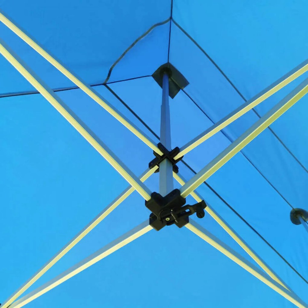 Cort pliant de vânzare din aluminiu 3x3m: Viteză și fiabilitate pentru organizații non-profit și cluburi - cu 3 pereți - Alb