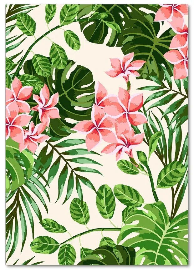 Tablou din Sticlă flori Hawaii