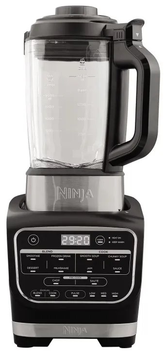 Blender Ninja HB150EU, 1000W, 1,7 l, 10 programe, Auto-iQ, 2in1, Sticla termorezistenta, Negru