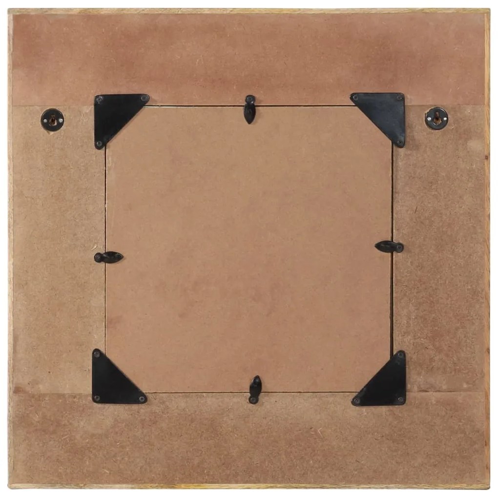 Oglinda de perete, 50x50 cm, lemn masiv reciclat 1, 50 x 50 cm