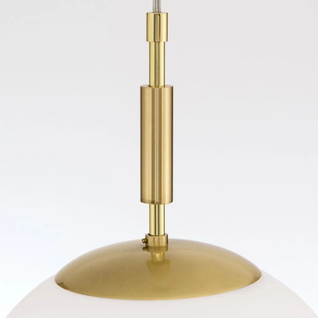 Lustra, Pendul realizat manual ARTDESIGN 25cm, alama mat/ alb opac