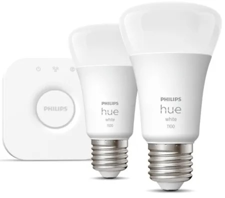 Set de bază Philips Hue WHITE 2xE27/9,5W 2700K + dispozitiv de interconectare