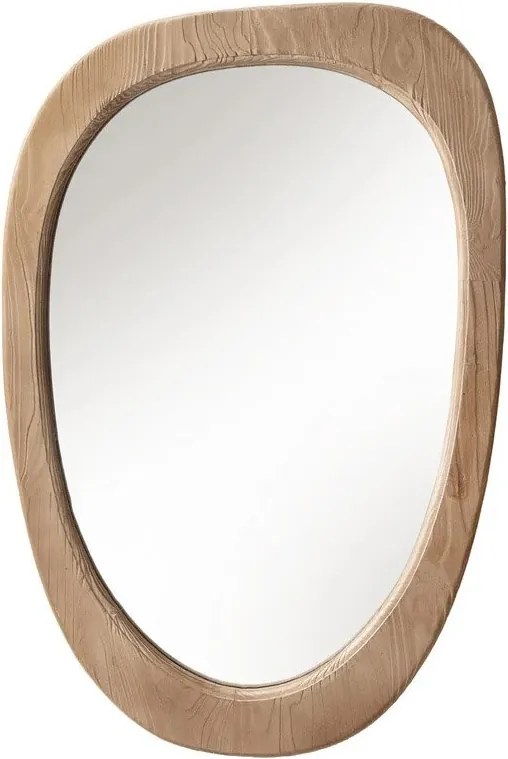Oglinda de perete ovala ORGANIC 105cm lemn de pin