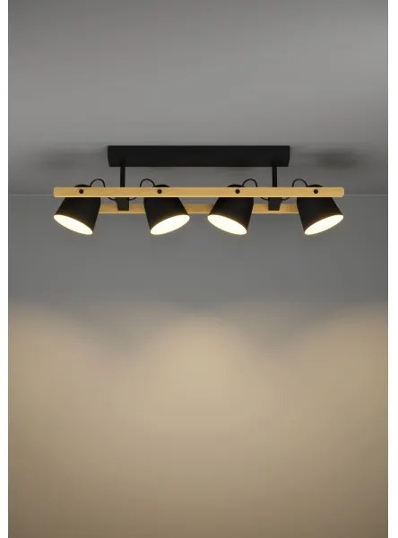 Lustră LED RGBW dimabilă aplicată Eglo 900882 HORNWOOD-Z 4xLED/3,7W/230V