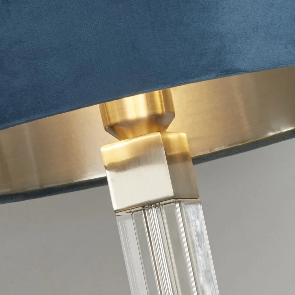 Veioza/Lampa de masa design modern Scarborough, nickel, teal