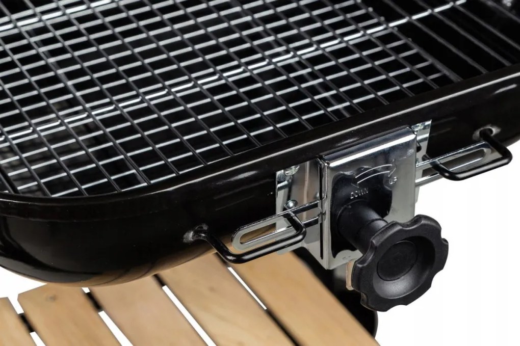 Grătar de grădină cu grilă reglabilă