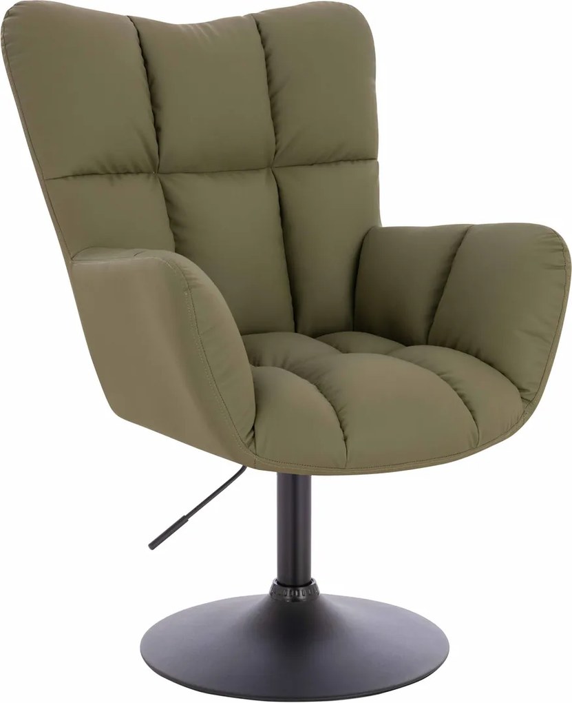 HR650N Scaun Khaki Piele Ecologica Premium Soft cu Bază Neagră