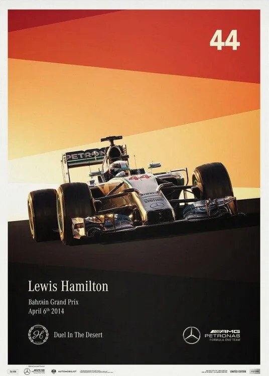 Imprimare de artă Mercedes-AMG Petronas Motorsport - 2014 - Lewis Hamilton, Automobilist