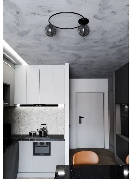 Plafonieră SOPRA 2xE14/10W/230V negru