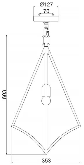 Lustră pe lanț Feiss FE-NICO-P-M-BB NICO 1xE27/60W/230V