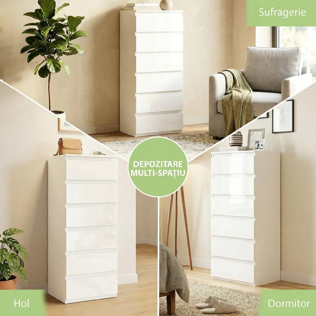 HOMCOM comoda îngustă cu sertare | Aosom Romania