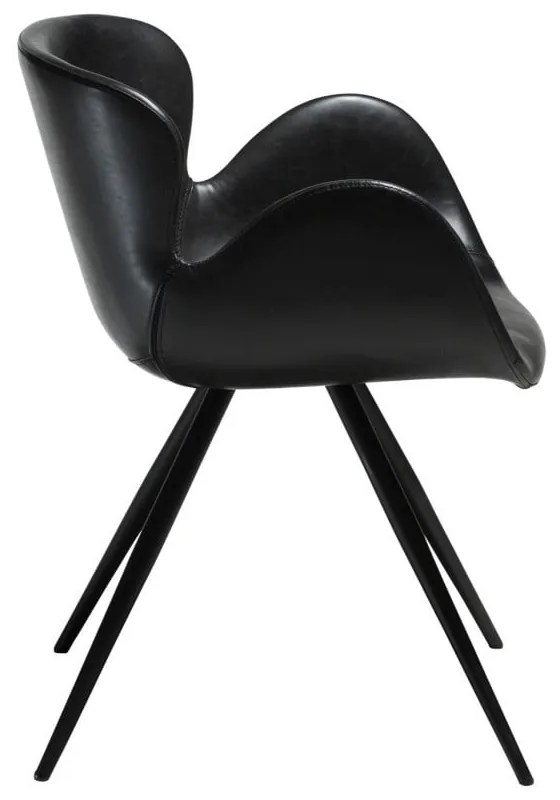 Scaun de sufragerie negru cu cotiere tapițat Gaia – DAN-FORM Denmark