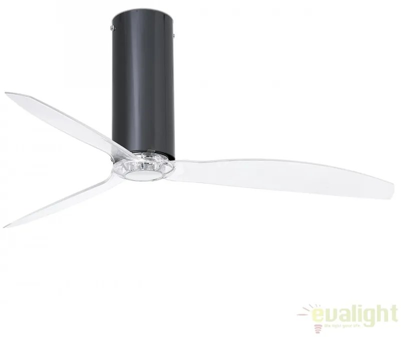 Ventilator cu telecomanda Tube negru lucios / transparent 32035