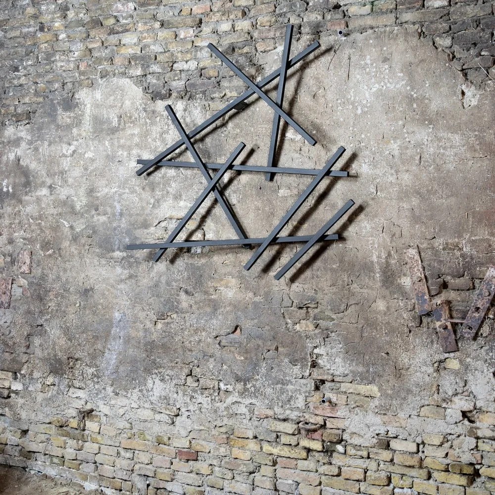 Cuier de perete negru din metal 79 cm Matches – Spinder Design