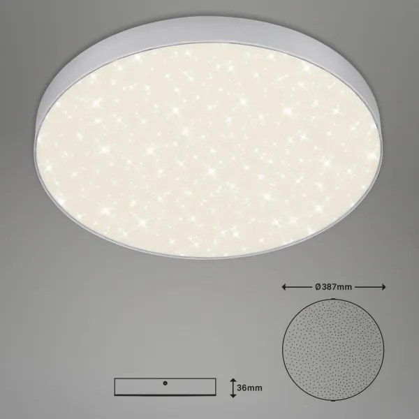 Plafonieră LED Briloner 7075-414 STAR SKY LED/24,5W/230V d. 38 cm argintiu