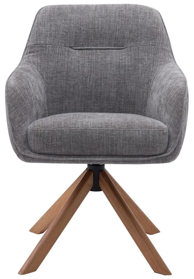 Set de scaune de sufragerie gri 2 buc. tapițat Avola – Unique Furniture